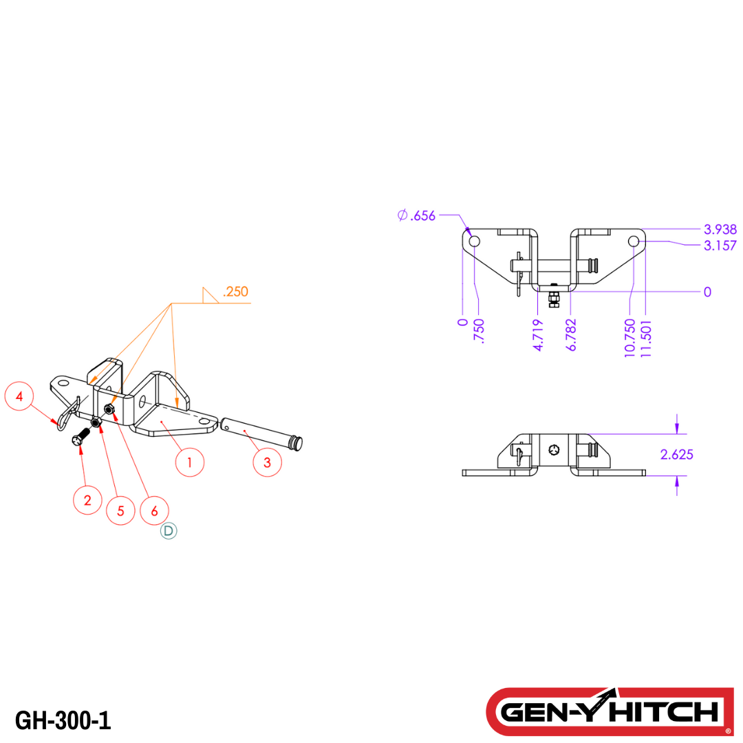 Gen-Y Hitch Gh-300-1 Weight Distribution Hitch Sway Control Ball Mount - image 2