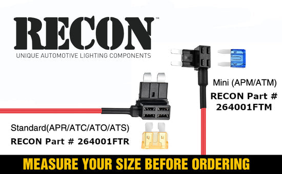 Recon 264001ftm2 Micro Fuse Tap with 5A and 30A Fuses