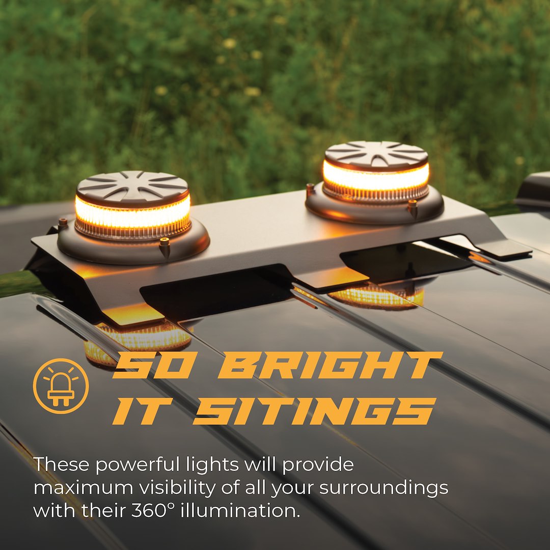 Putco 950211-01 Hornet Roof-Mount LED Dual-Beacon Strobe Light
