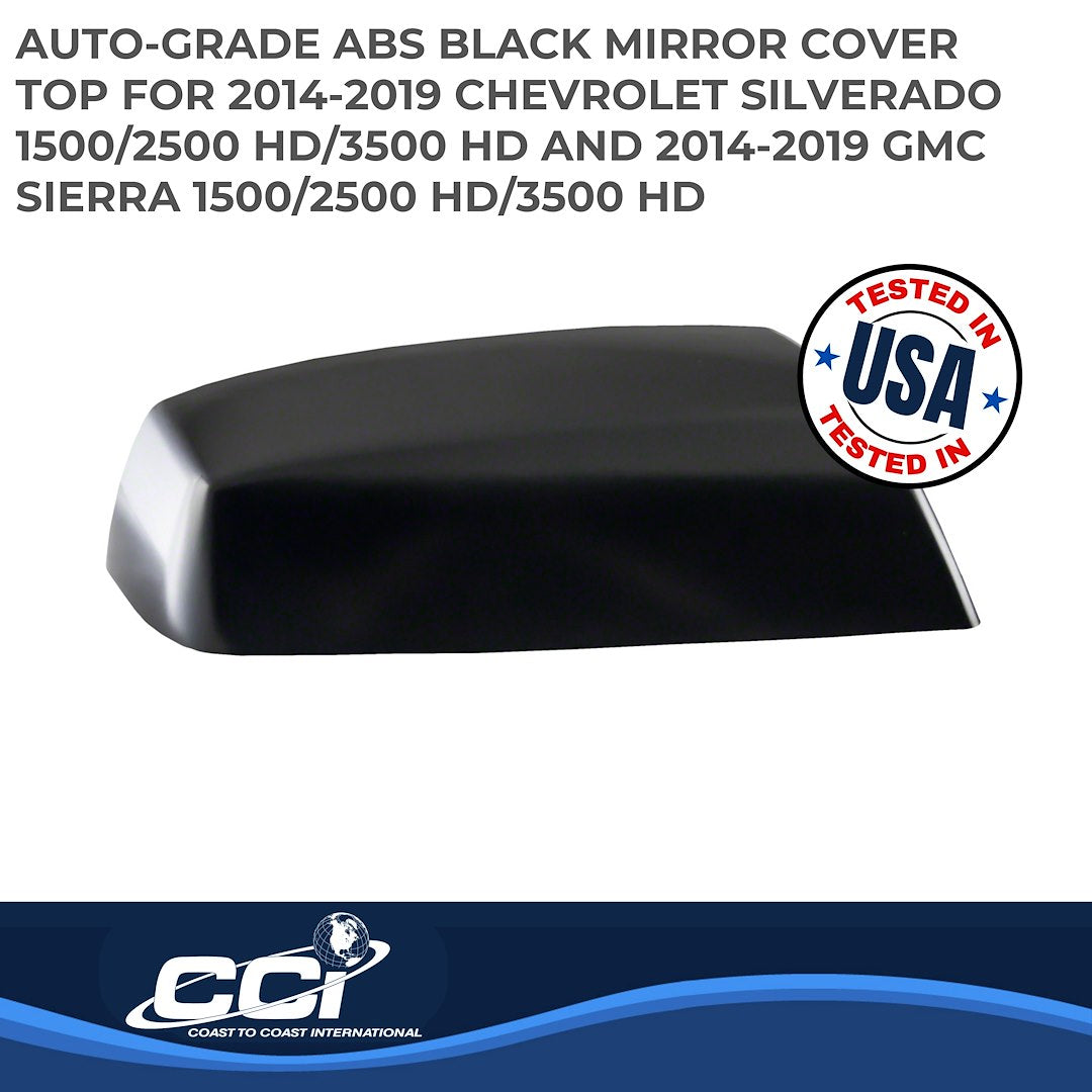 Coast To Coast MC67495BLK Silverado/Sierra Black Mirror Tops - image 2