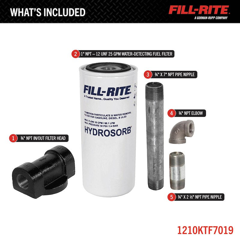 Fill-Rite 1210KTF701 10-Micron Water Transfer-Pump Filter