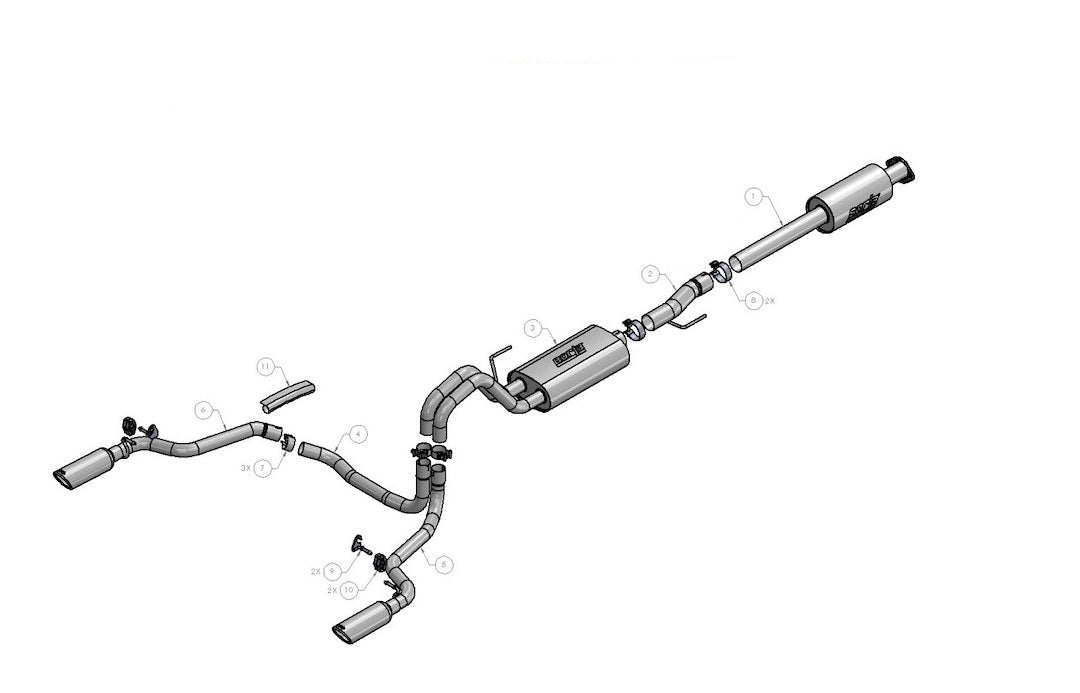 Borla ATAK ® Series Cat Back System Single Dual Exhaust System Kit 140616 - image 2