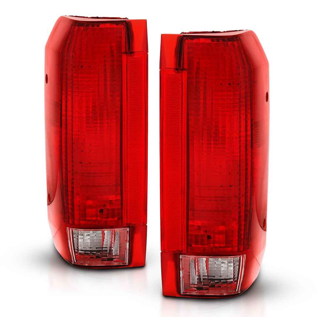 ANZO USA 311306 Black Red/Clear Tail Lights for Ford