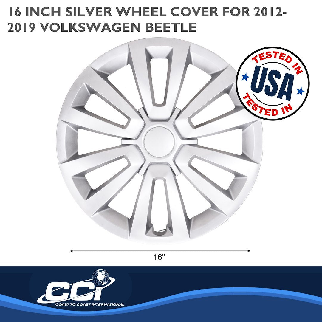 Coast To Coast 55516S Silver Beetle Wheel Covers, 16-Inch - image 3