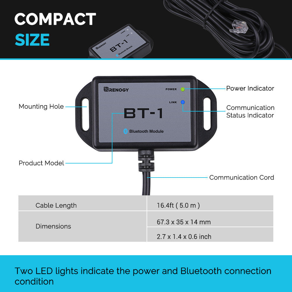 Renogy Rcm-Bt1-G2-Us Bluetooth Interface Module - image 2