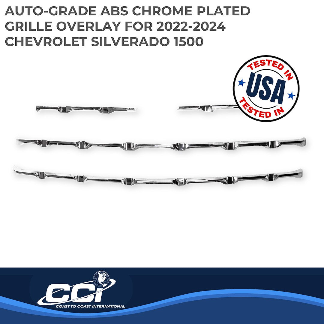 Coast To Coast GI188 Chrome Silverado 1500 Grille Overlay - image 2