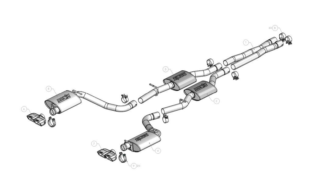 Borla ATAK ® Series Cat Back System Dual Dual Exhaust System Kit 140650 - image 3