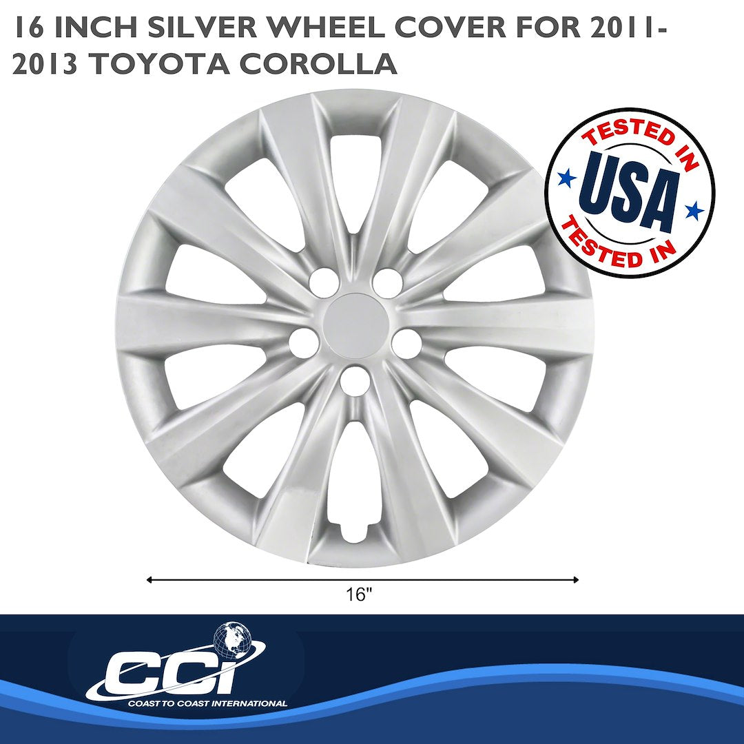 Coast To Coast 50816S Corolla Silver 10-Spoke Covers - image 2