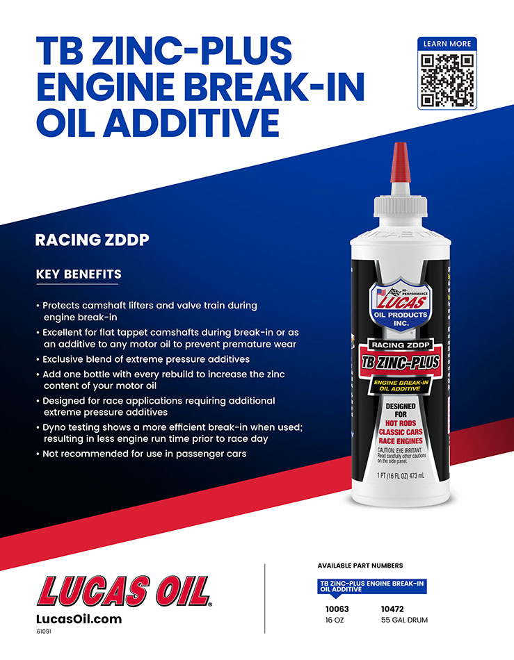 Lucas Oil 10063 Engine Break-In Oil Additive, 16 oz
