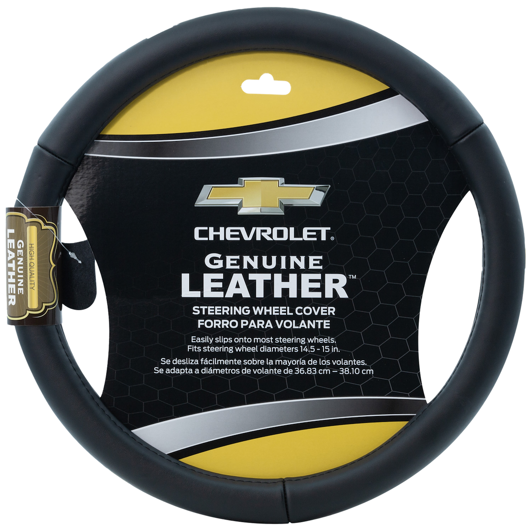 Plasticolor 006742R03 Chevrolet Leather Steering Wheel Cover