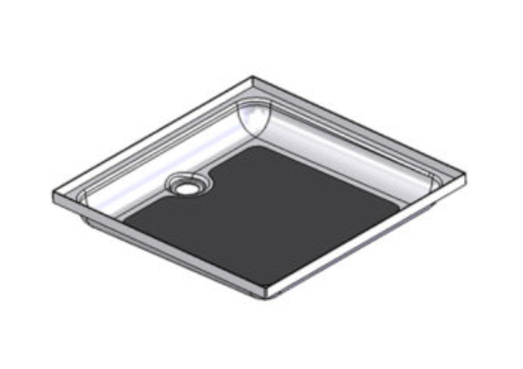 Specialty Recreation SP2424W 24" x 24" RV Shower Pan with Center Drain