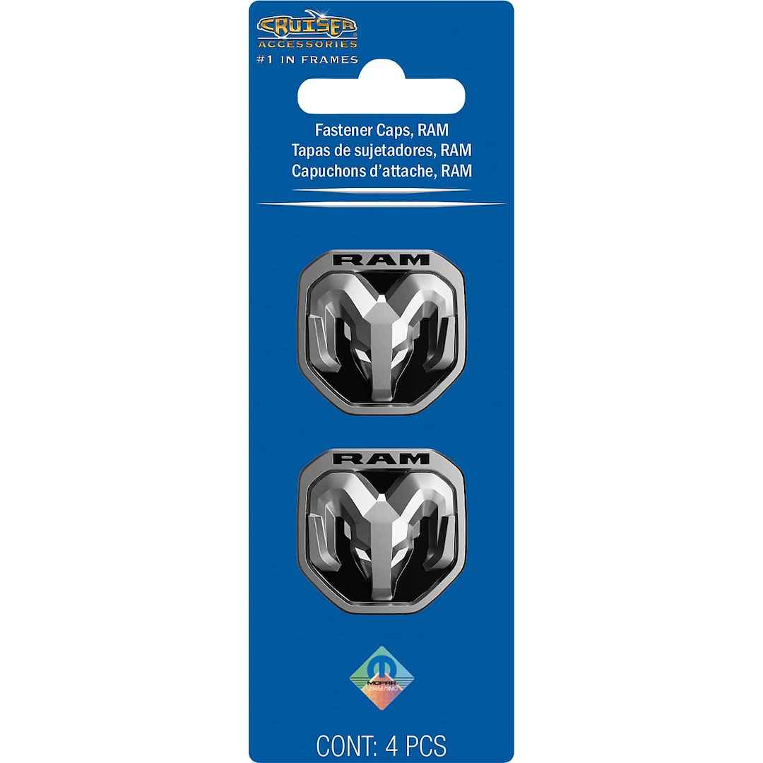 Cruiser 82820 RAM Logo License Plate Bolt Caps