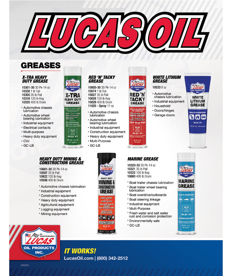 LUCAS OIL Multi Purpose Grease (1000530) – Unit Size: 14 Ounce