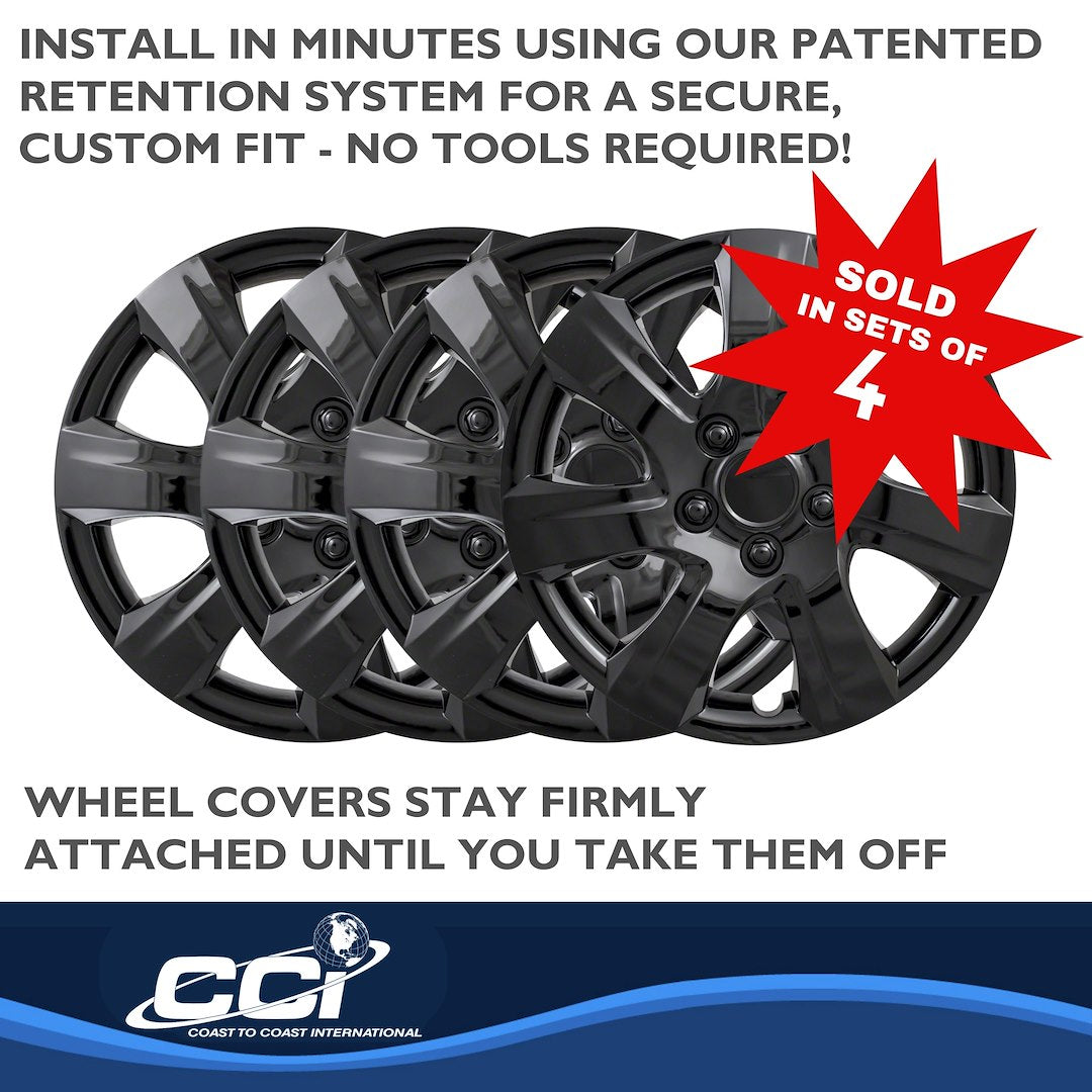 Coast To Coast 44516BLK Camry Black 7-Spoke Wheel Covers - image 4