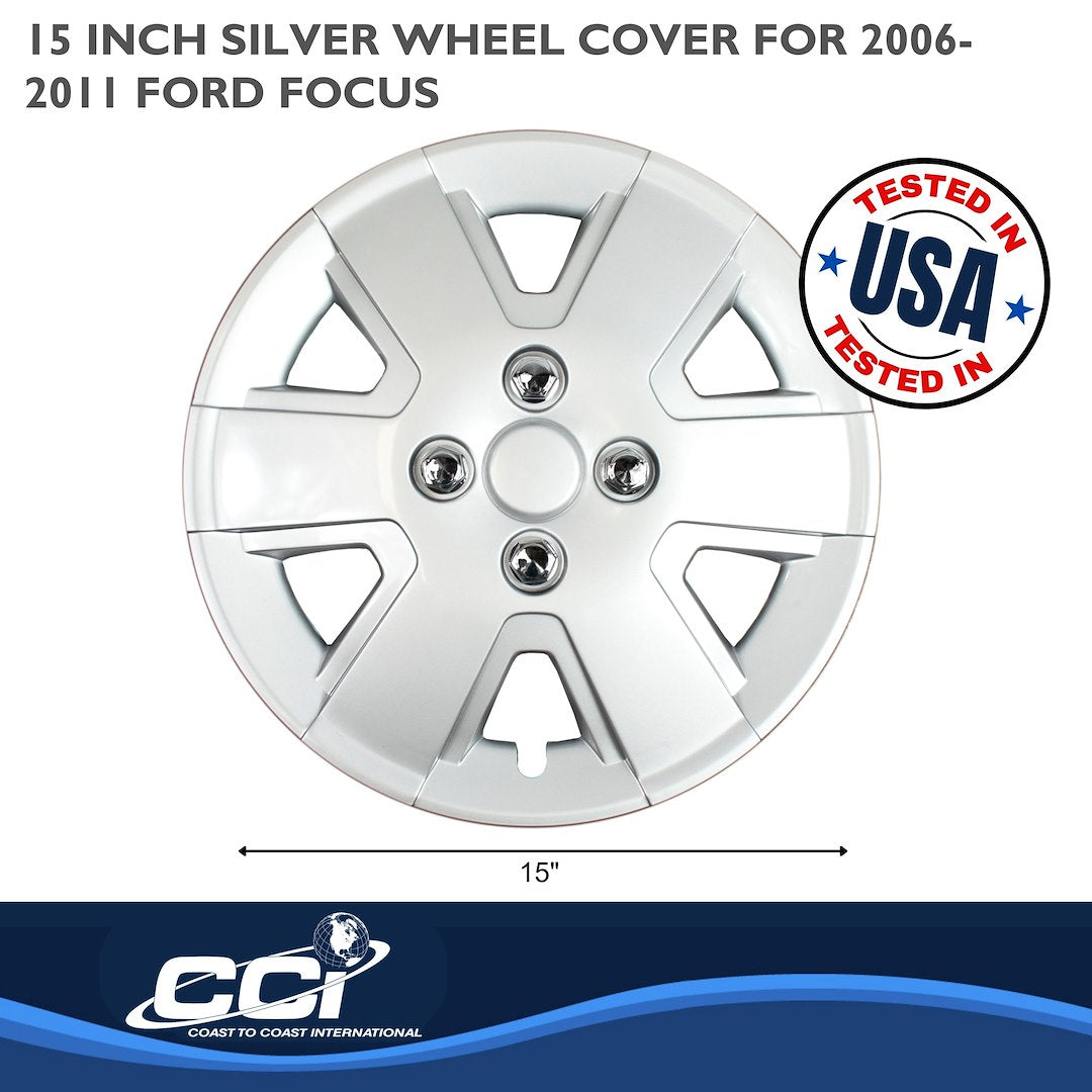 Coast To Coast 43215S Focus 15-Inch Silver Wheel Covers - image 2