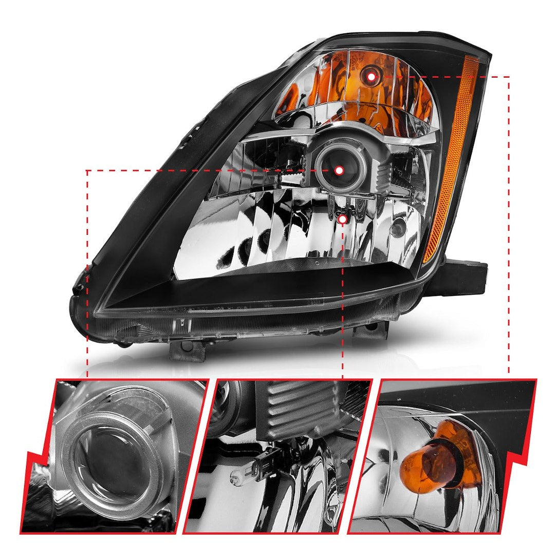 ANZO USA Crystal Clear Reflector Beam Halogen Sealed Beam Headlight Assembly 121108 - image 2