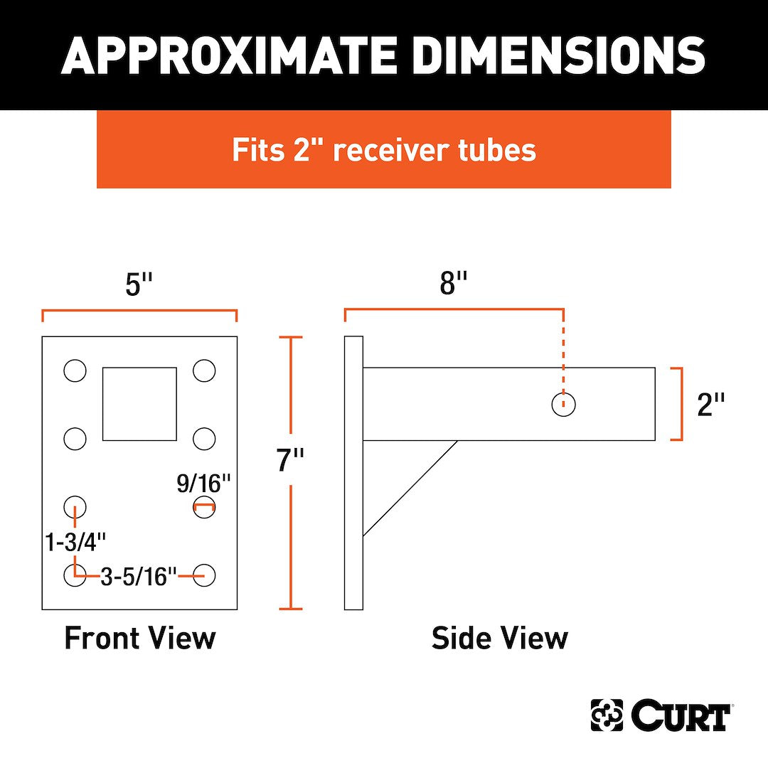 Curt 48325 Pintle Hook Mounting Plate - image 4