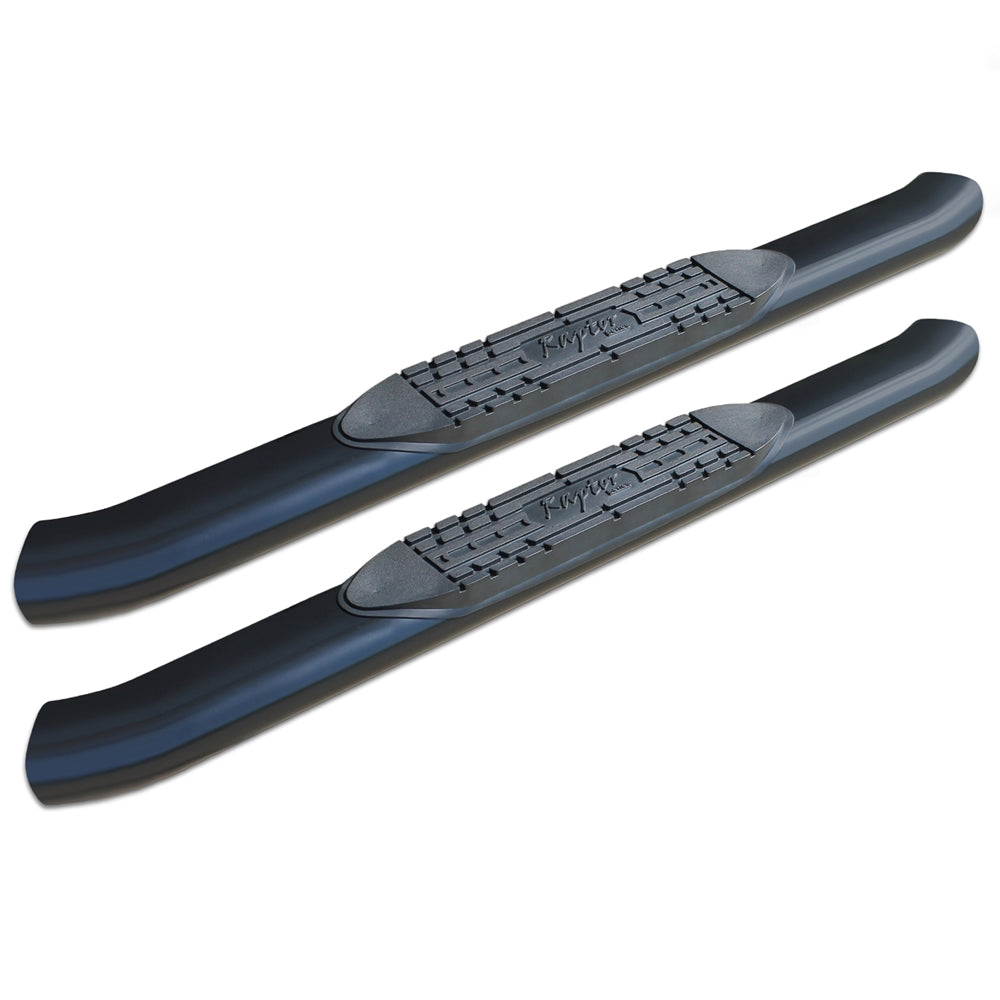 Raptor 1602-0246B Black Curved Oval Step Bars