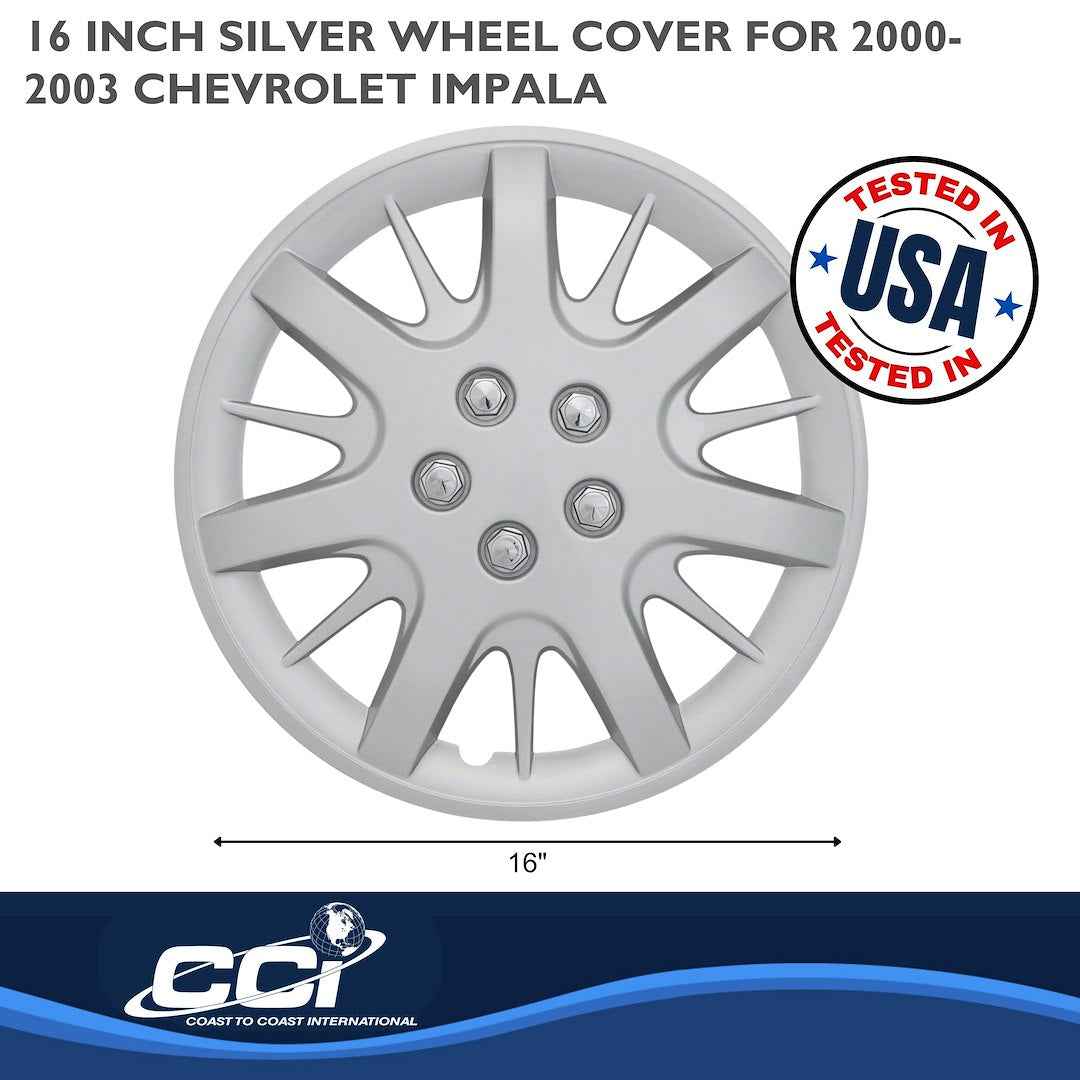 Coast To Coast 18916S Impala Silver Split-Spoke Covers