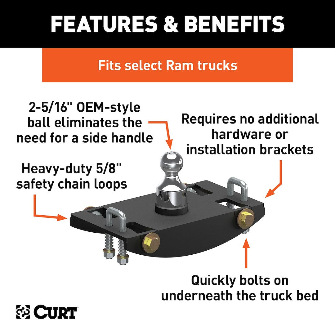 Curt 60633 Gooseneck Trailer Hitch - image 2