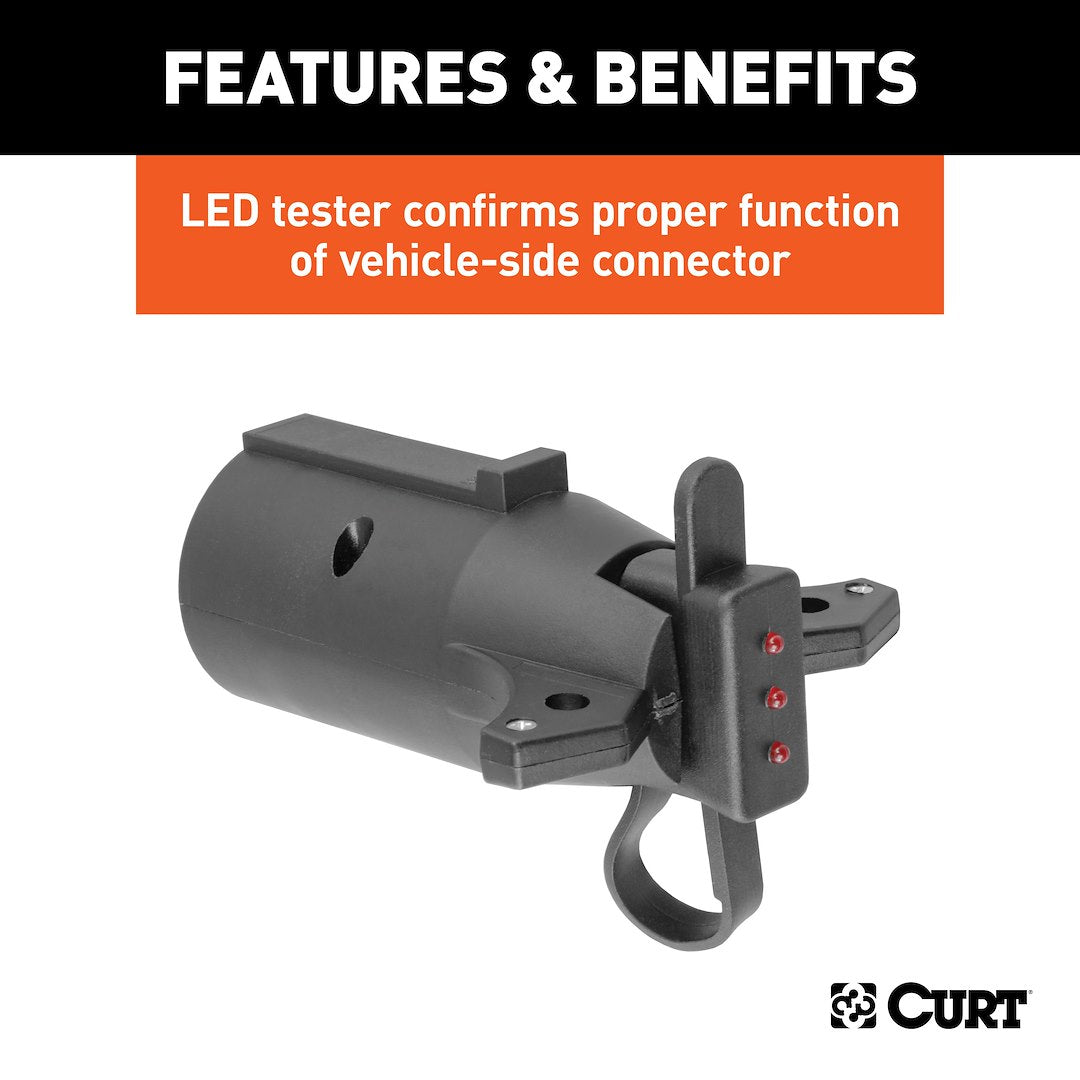 CURT Trailer Wiring Connector Adapter (57245) – Material: Plastic