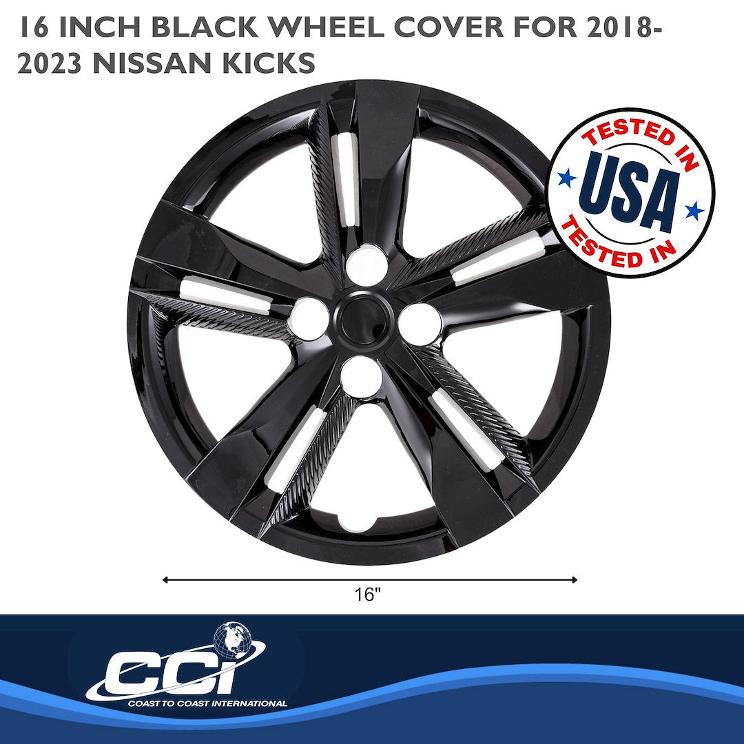 Coast To Coast 55216BLK Black Kicks Wheel Covers, Set of 4 - image 3