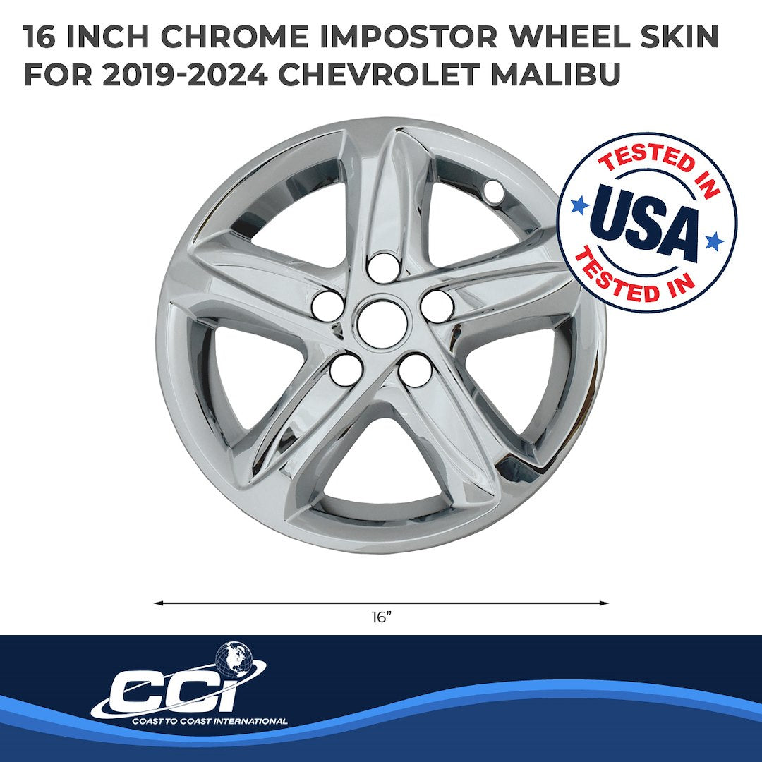 Coast To Coast IMP464X Malibu Chrome 16-Inch Wheel Skin - image 3