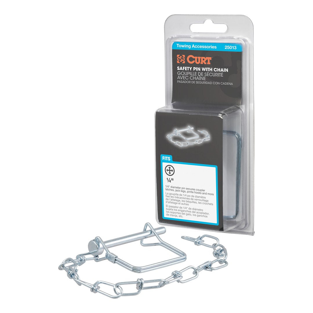 CURT Trailer Coupler Safety Pin Clip (25013) – Length (In): 2-3/4 Inch