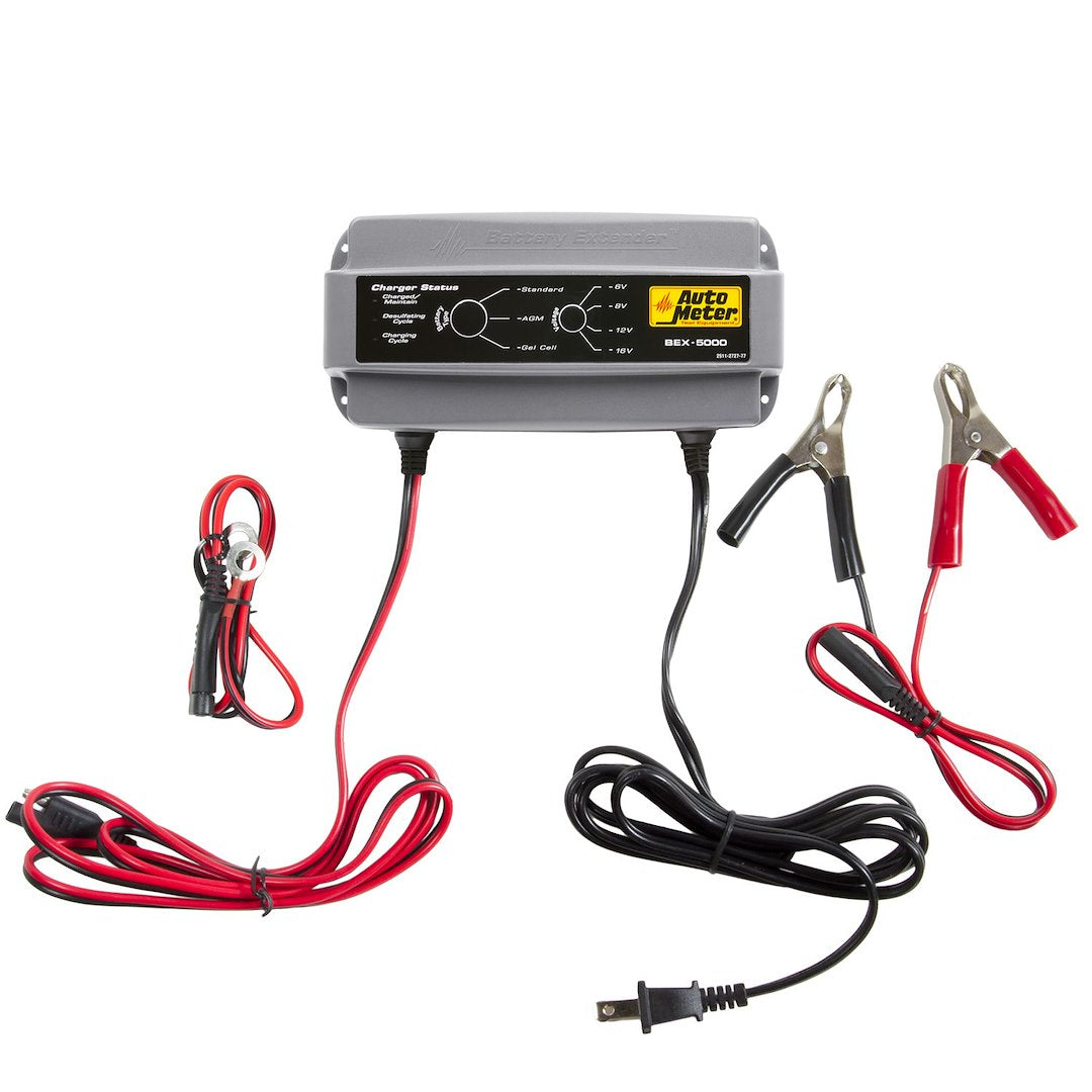 AutoMeter Battery Extender ® 6 Volt/ 8 Volt/ 12 Volt/ 16 Volt 5 Amp Battery Charger BEX-5000 - image 1