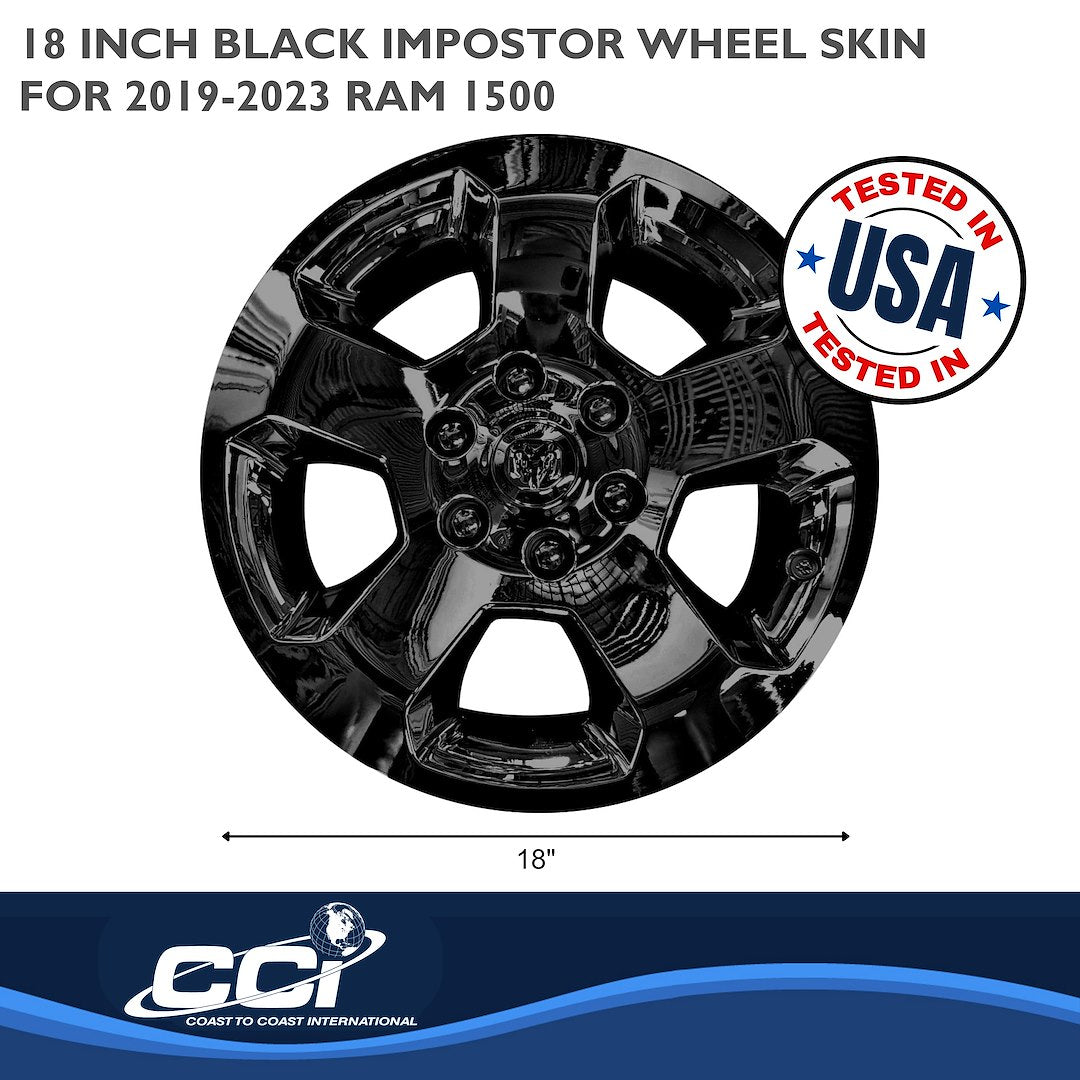 Coast To Coast IMP451BLK Black Ram 1500 Impostor Wheel Skins - image 2
