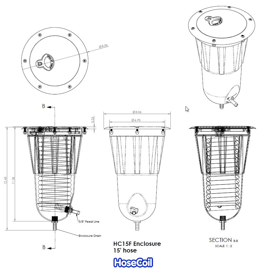 Hosecoil Hc15f Boat Washdown Component