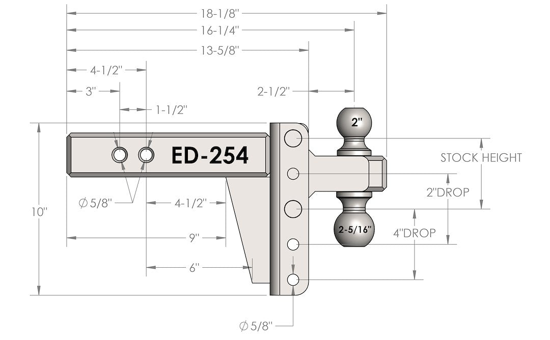 Bulletproof Hitches Ed254 Trailer Hitch Ball Mount - image 9