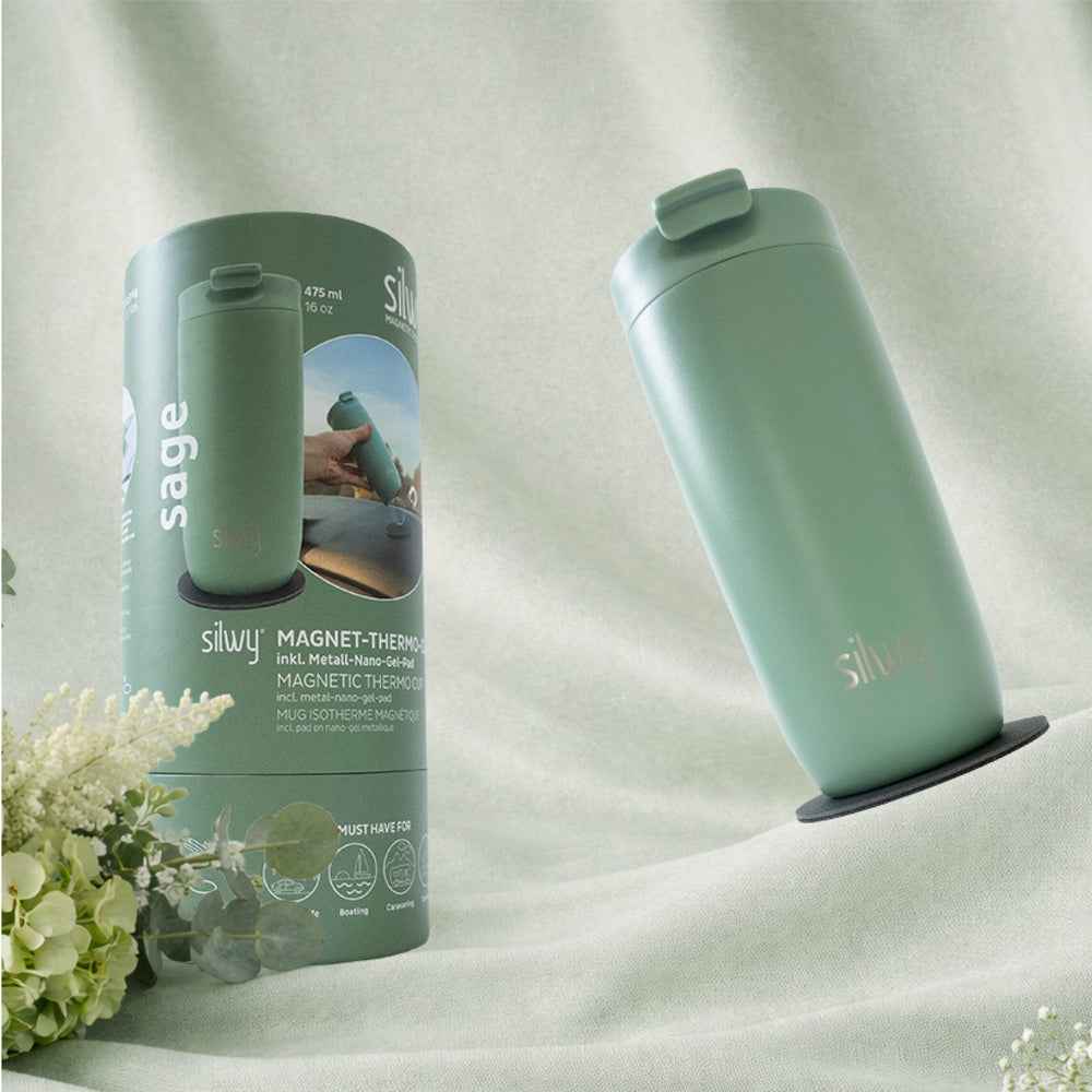 Silwy Magnetic Sy-Tc-Sa Insulated Travel Mug and Pad