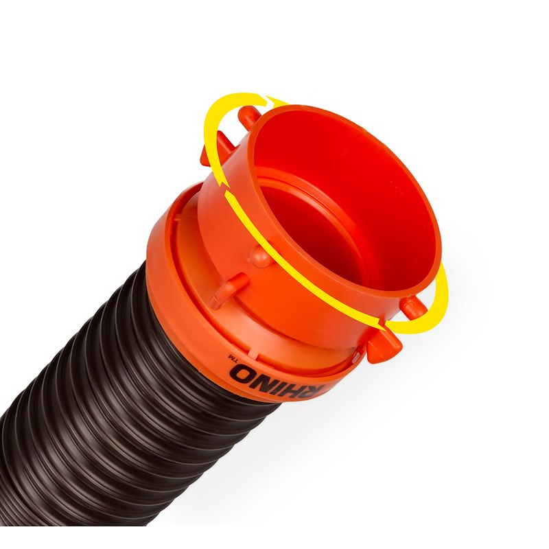 Camco 39764 RhinoFLEX 10' RV Sewer Hose with Swivel Fittings & Locking Rings