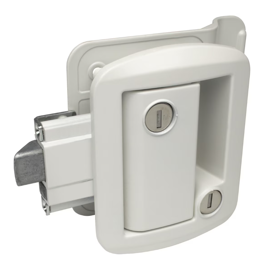 Creative Products TTL-43610AL-9009-1PK White RV Entry Lock