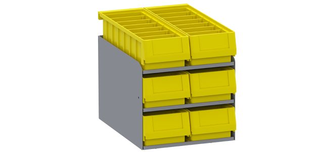 Holman 40341 Six-Bin Small-Parts Cabinet