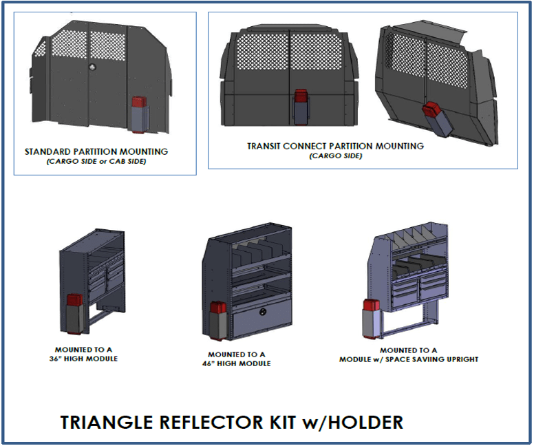Masterack 027512kp Emergency Reflector Kit Holder