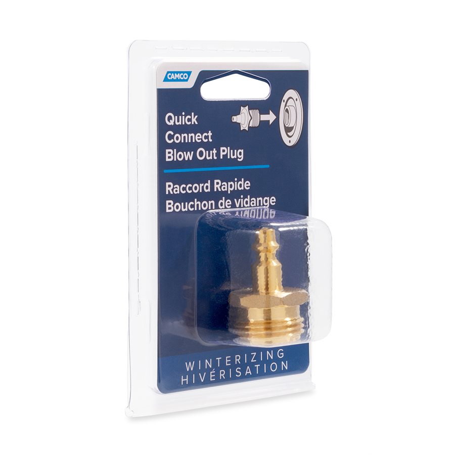 Camco Water System Blow Out Plug (36143) – Material: Brass