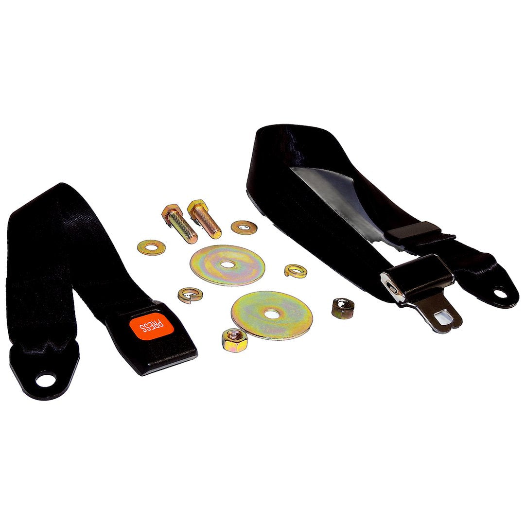 Crown Automotive BELT1B Black Two-Point Rear Seat Belt - image 2