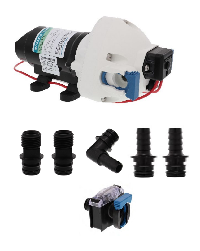 Flojet R3526144D 12V RV Fresh Water Pump – 2.9 GPM 50 PSI