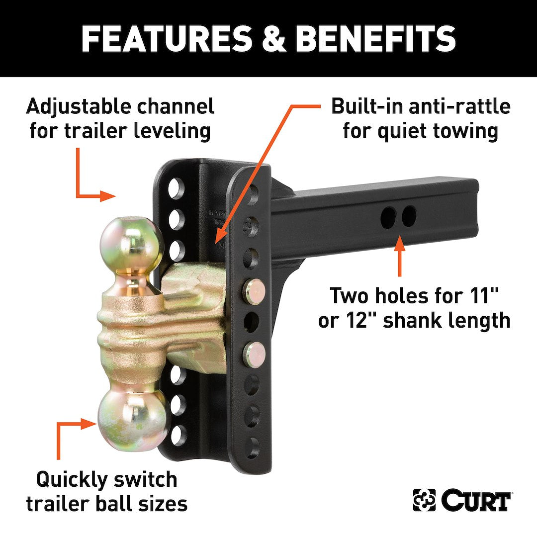 Curt 45900 Trailer Hitch Ball Mount - image 2