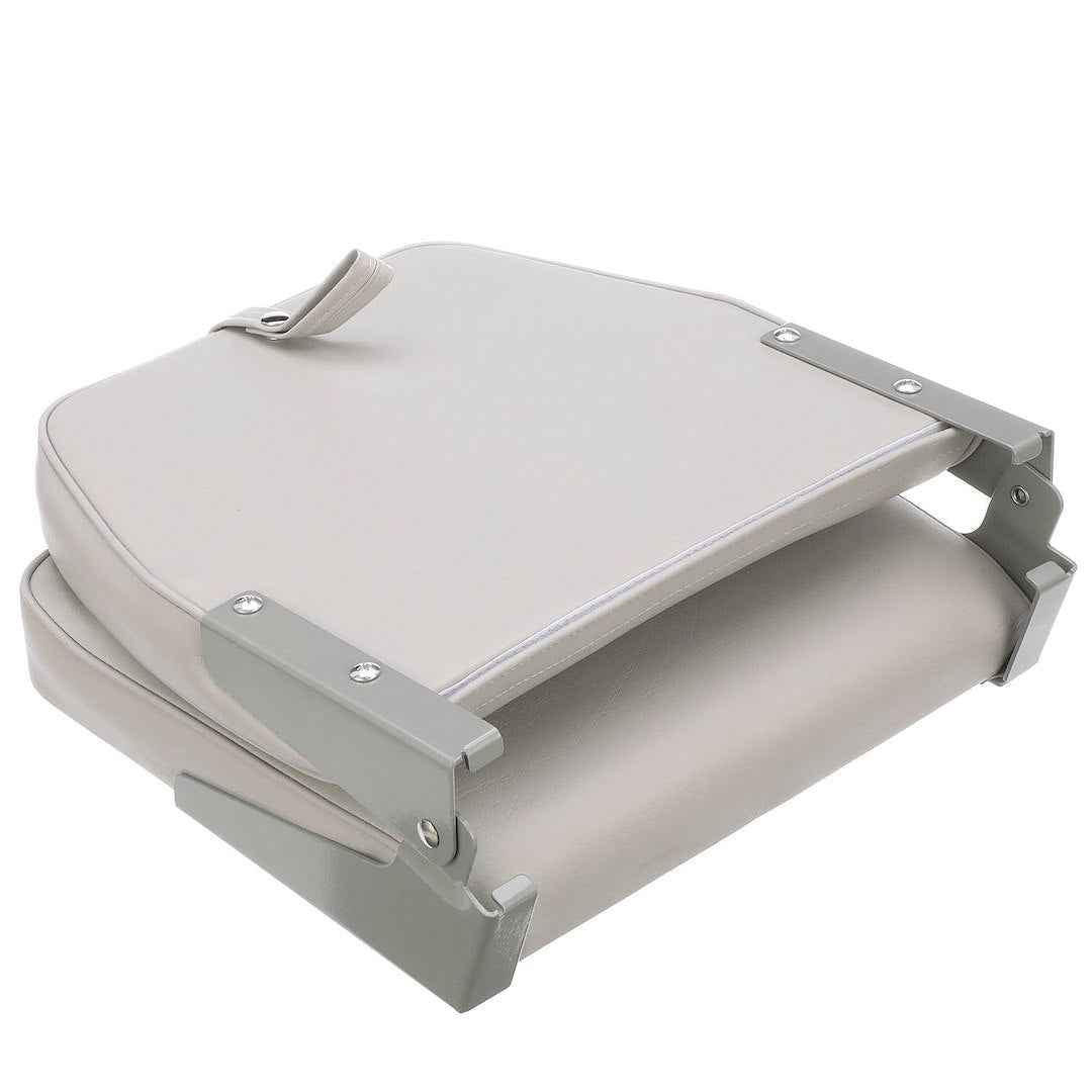 Attwood Marine 98395GY Folding Low-Back Padded Boat Seat - Gray