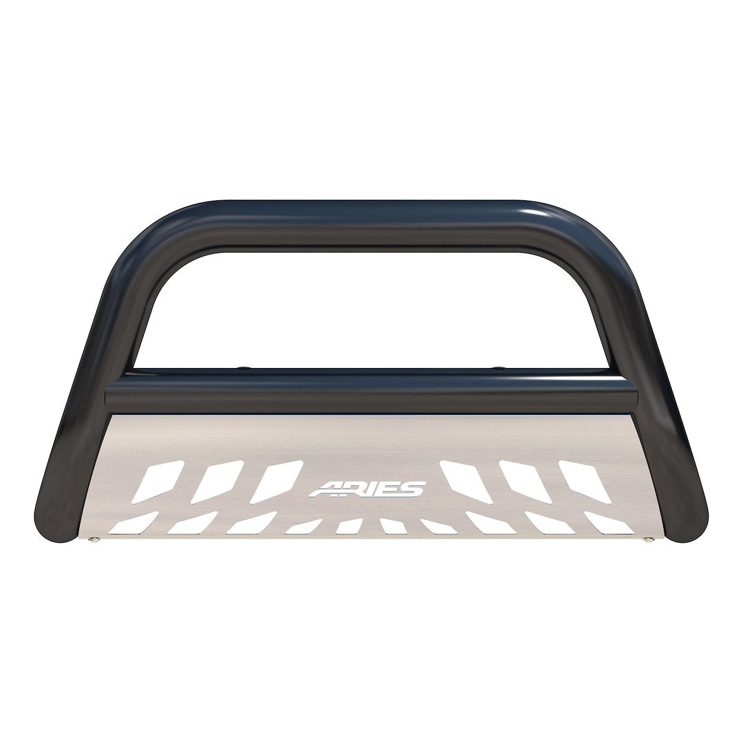 Aries B35-3007 Bull Bar Black Semi-Gloss Powder Coated 3 Inch Yes with skid plate - image 3