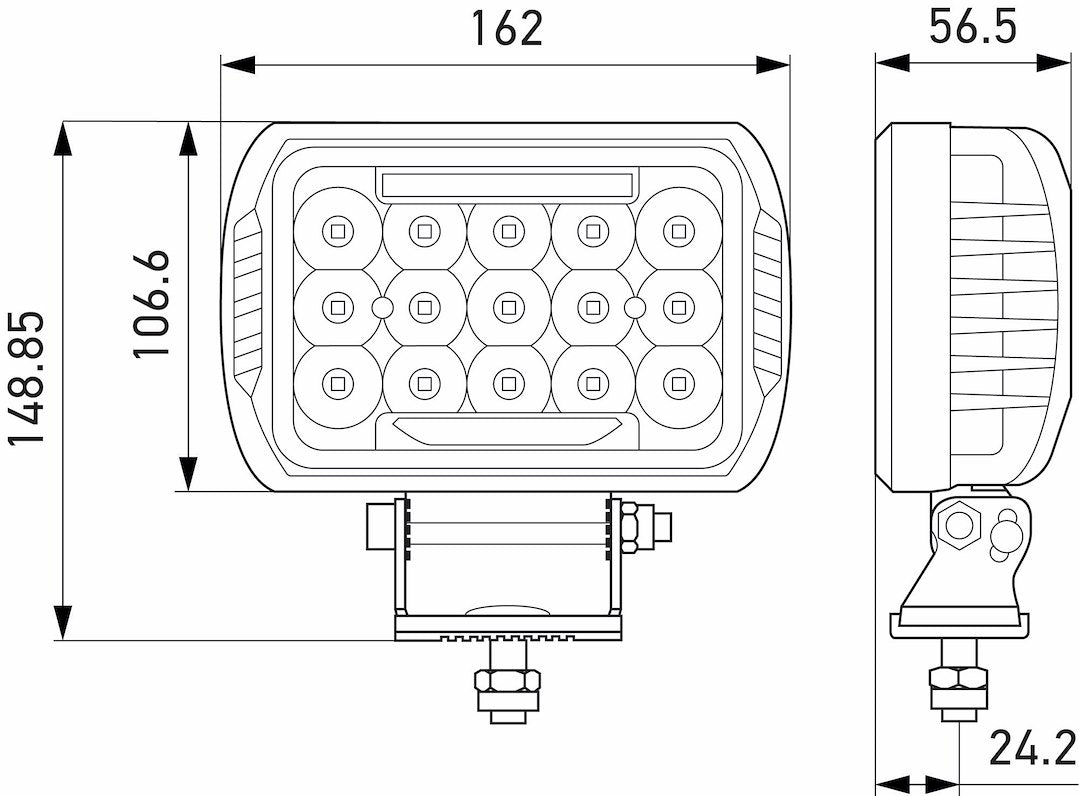 Hella 358154051 ValueFit 450 75W LED Driving/Fog Light Kit