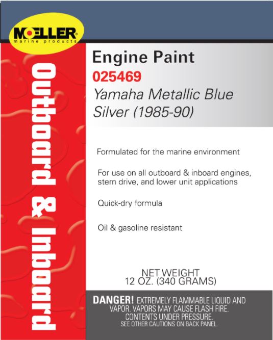 MOELLER Marine Products 12 Ounce Yamaha Metallic Blue Silver (025469)