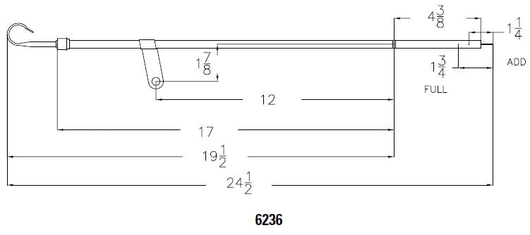Mr. Gasket 6236 Big-Block Chevrolet Dipstick with Tube