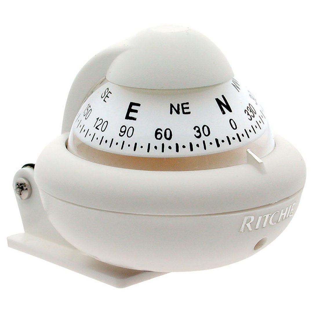 Ritchie X-10w-M White Bracket-Mount Compass