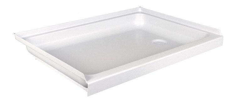Icon 15238 31-7/8" x 23-7/8" RV Shower Pan with Right-Hand Drain – Polar White