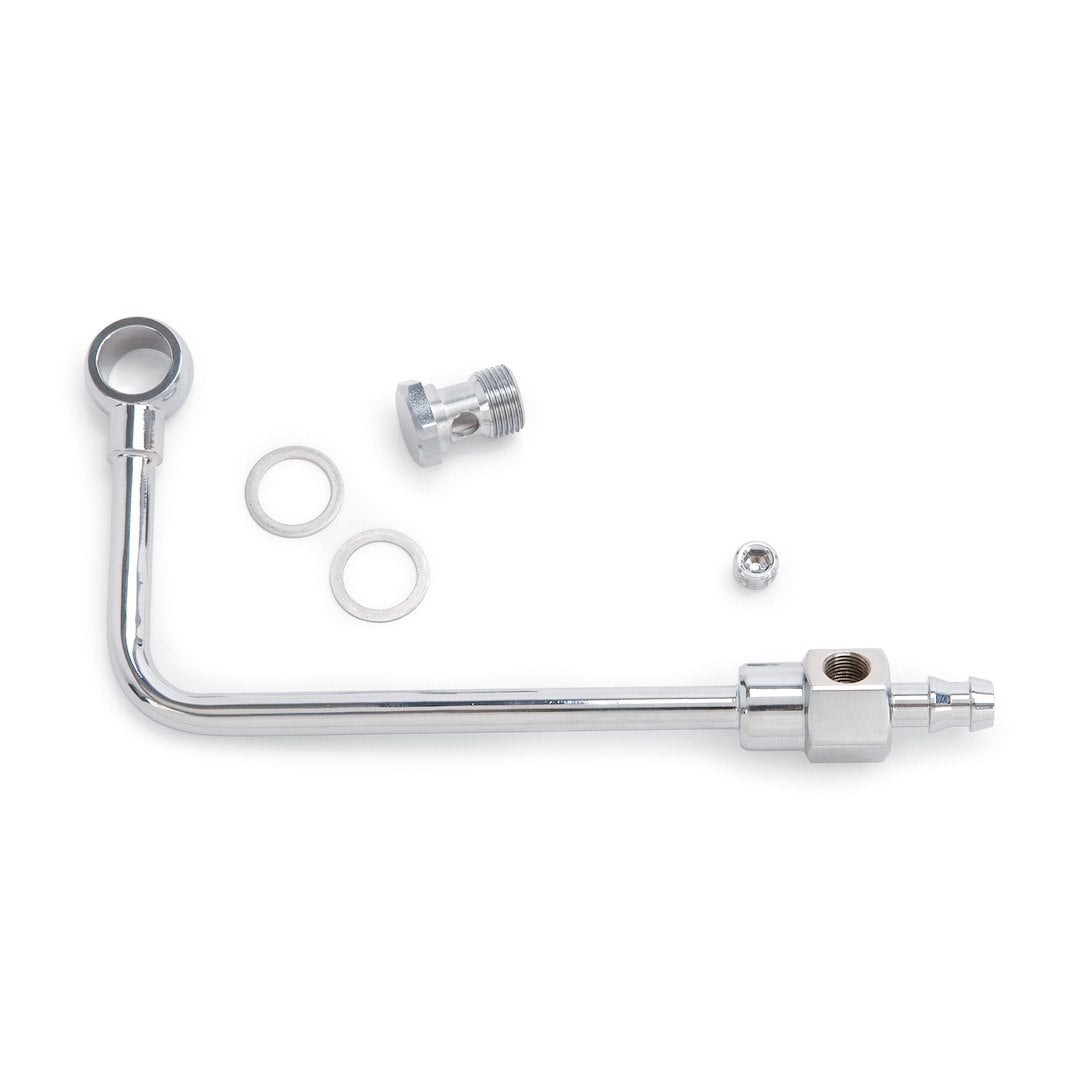 Edelbrock 8126 Chrome Carburetor Fuel Line with Hardware