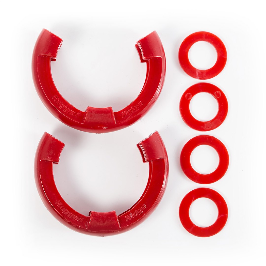 Rugged Ridge 11235.31 Red D-Ring Isolator Kit